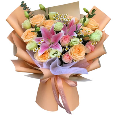 眉山11朵玫瑰桔梗百合，陪你每个季节