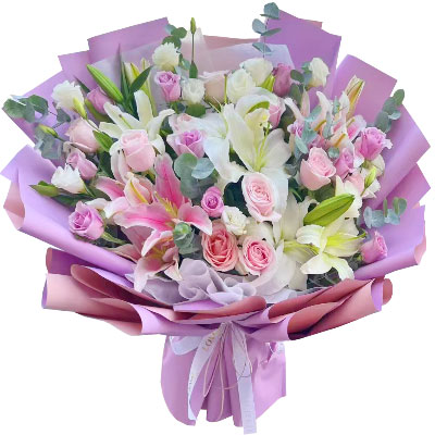 眉山20朵玫瑰混搭百合，爱情浪漫幸福